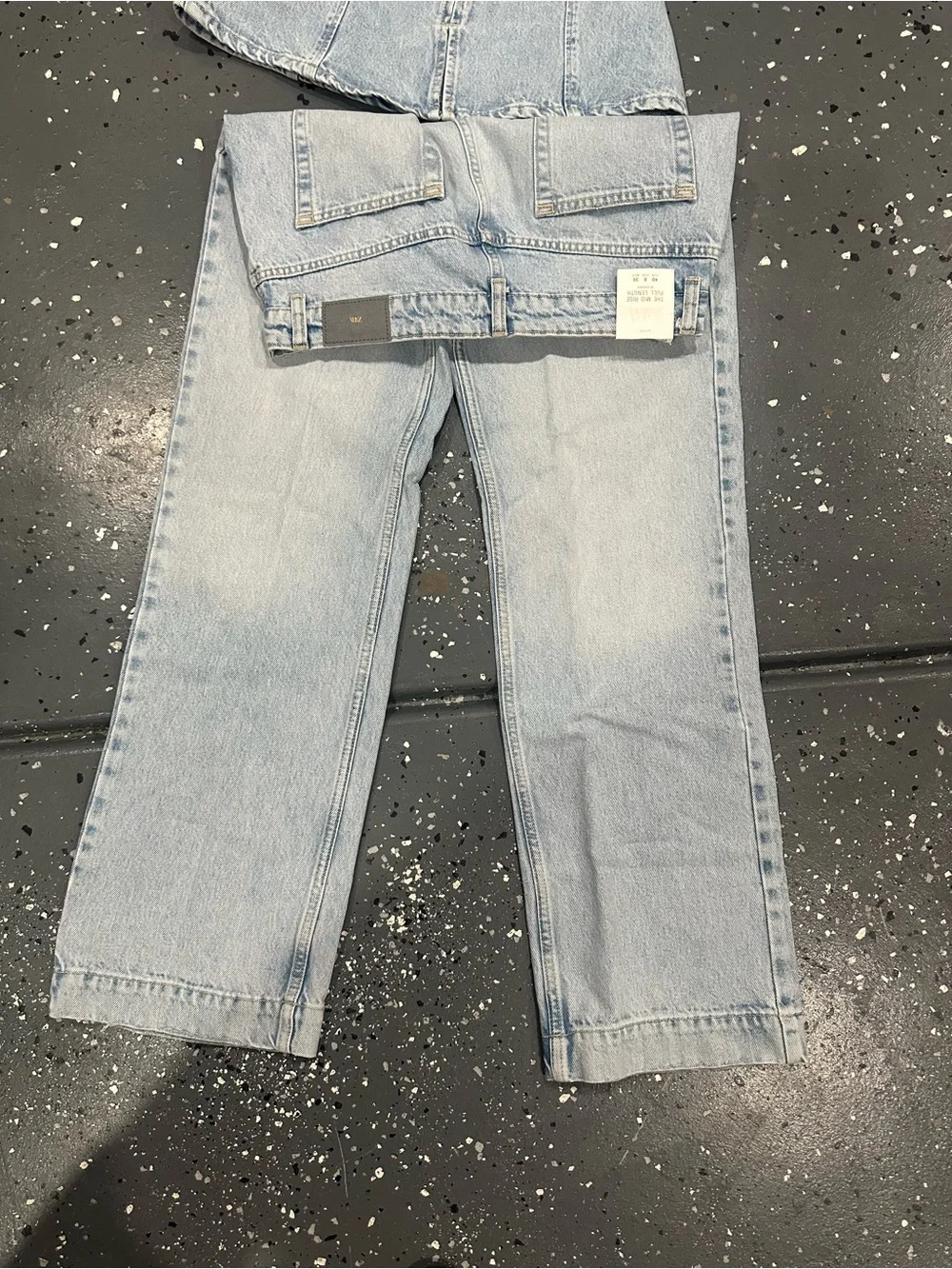 Zara Light Blue Denim Two-Piece: Corset Top & Straight Jeans